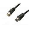 Conexion Coaxial Antena TV a F Rosca 1,5m Negro AVALVA