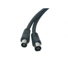 Conexion Coaxial Antena TV 1M-1H 9.5mm. 5m. Negro