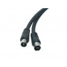 Conexion Coaxial Antena TV 1M-1H 9.5mm. 5m. Negro