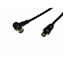 Conexion Coaxial Antena TV M recto-H codo. 1m.