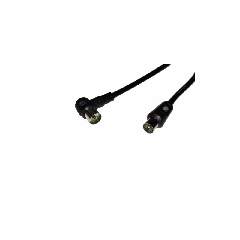 Conexion Coaxial Antena TV M recto-H codo. 1m.