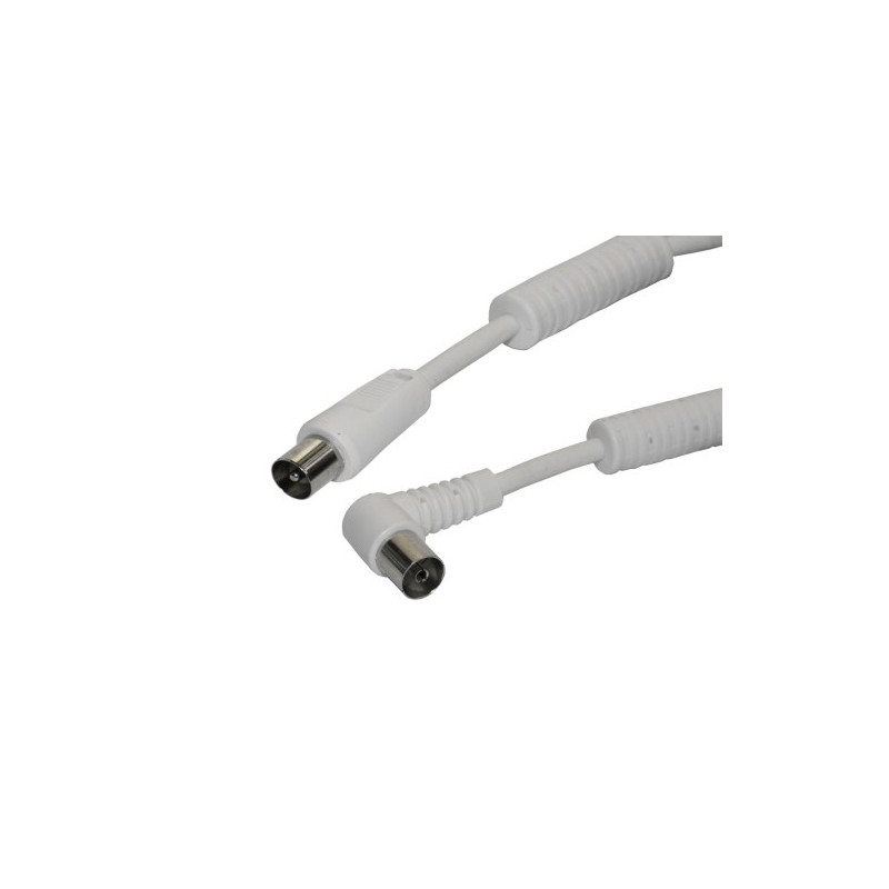 Conexion Coaxial Antena TV M recto-H codo con filtro EMI. 1,5m. AVALVA