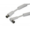 Conexion Coaxial Antena TV M recto-H codo con filtro EMI. 1,5m. AVALVA