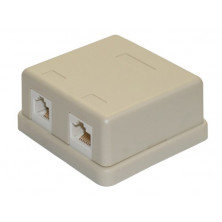 Caja rectangular doble 6P4C+8P8C AVALVA