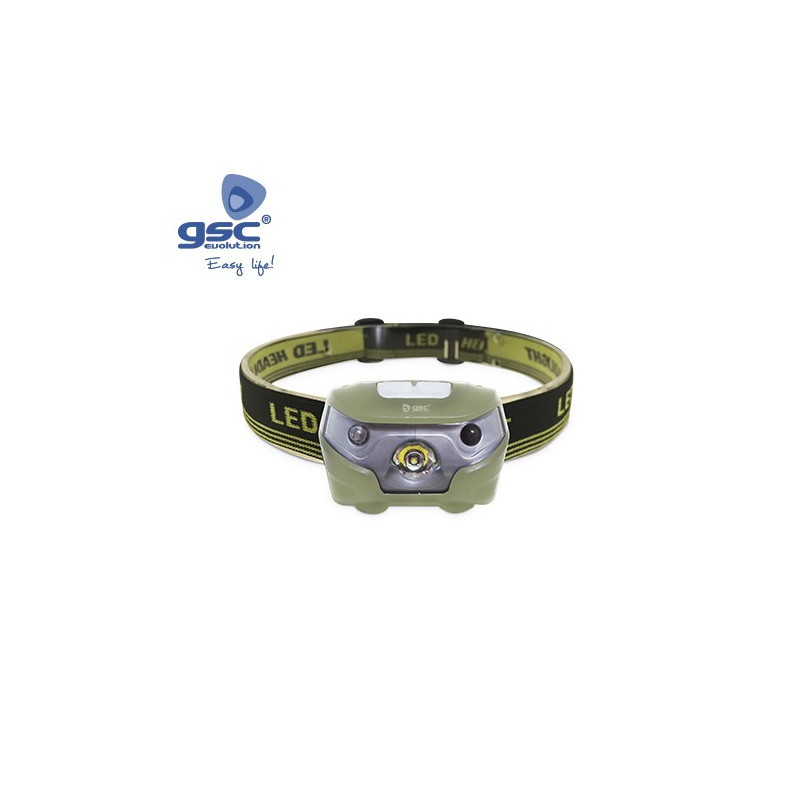 Linterna Frontal LED RECARGABLE 3w 160Lm con sensor GSC C50/100