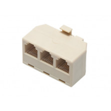 Adaptador telefonia 1Macho-3Hembra 6P4C AVALVA