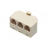 Adaptador telefonia 1Macho-3Hembra 6P4C AVALVA