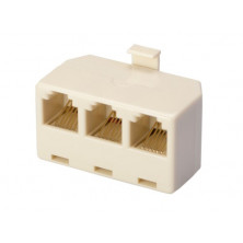 Adaptador telefonia 1Macho-3Hembra 6P6C AVALVA