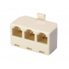 Adaptador telefonia 1Macho-3Hembra 6P6C AVALVA