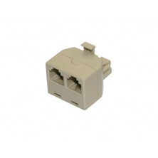 Adaptador telefonia 1Macho-2Hembra 6P4C AVALVA