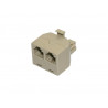 Adaptador telefonia 1Macho-2Hembra 6P4C AVALVA