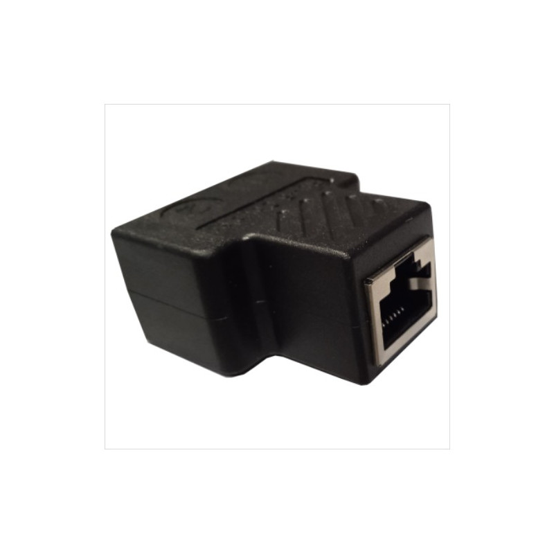 Adaptador 1H-2H 8P8C Cat6 Semiblindado AVALVA