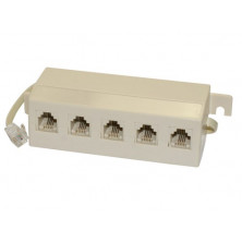 Adaptador telefonia 1Macho-5Hembra 6P4C AVALVA