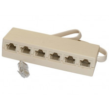 Adaptador telefonia 1Macho-6Hembra 8P8C AVALVA