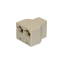 Adaptador telefonia 1Hembra-2Hembra 8P8C AVALVA