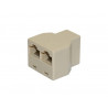 Adaptador telefonia 1Hembra-2Hembra 8P8C AVALVA