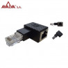 Adaptador telefonia 1Macho-1Hembra 8P8C Acodado AVALVA