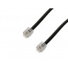 Conexion telefonica Macho Macho 6P4C. 2,2m. Negro AVALVA
