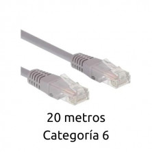 Cable Ethernet UTP flexible 20 metros Cat. 6 AVALVA