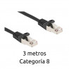Cable Ethernet S/FTP flexible 3 metros Cat. 8 AVALVA