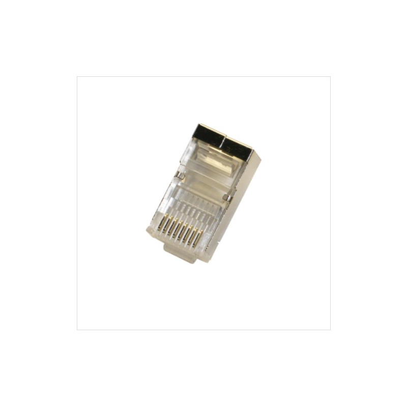 Conector modular 8P8C sin guía Cat6 Blindado AVALVA