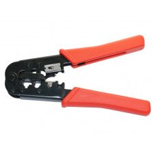 Crimpadora metálica para conectores modulares 6P4C, 6P6C, 8P8C AVALVA