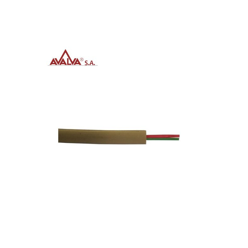 Cable telefónico 2 vías Marfil 100m Rollo AVALVA