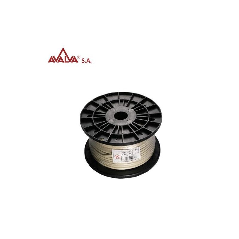 Cable telefónico 4 vías Marfil 100m Rollo AVALVA