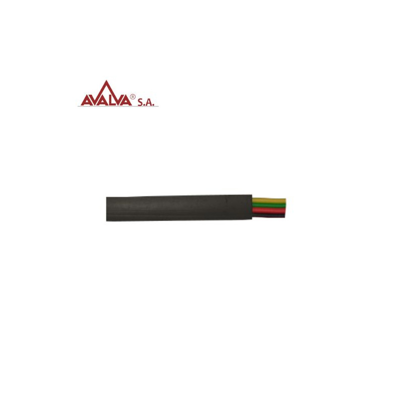 Cable telefónico 4 vías Negro 100m Rollo AVALVA