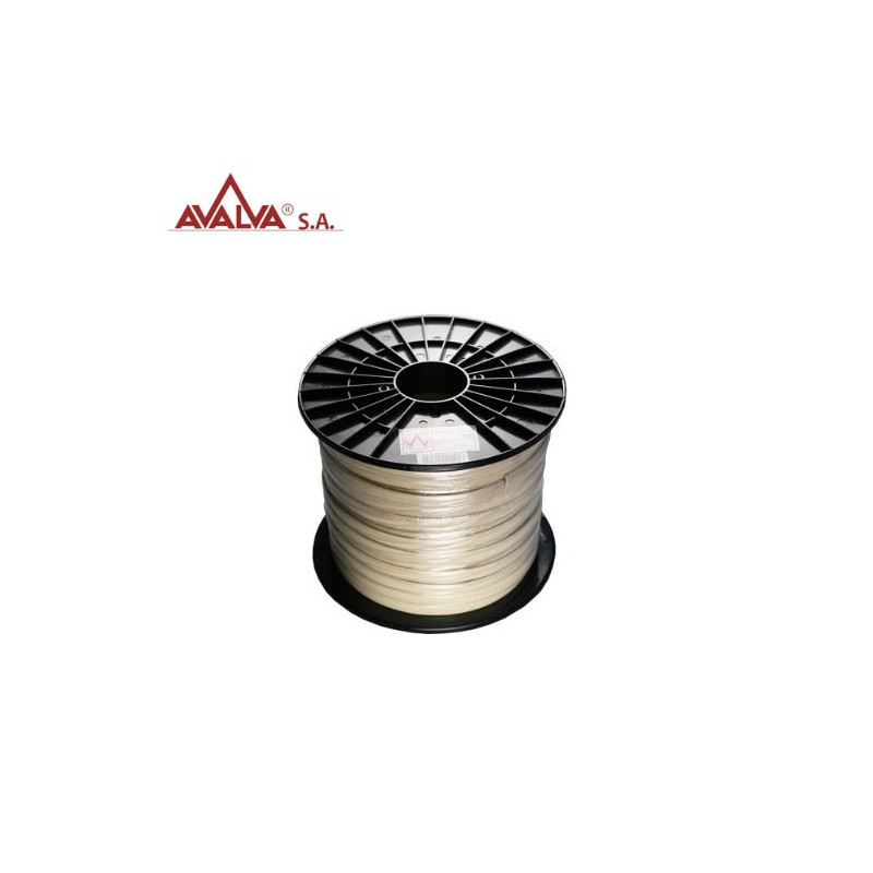 Cable telefónico 6 vías Marfil 100m Rollo AVALVA