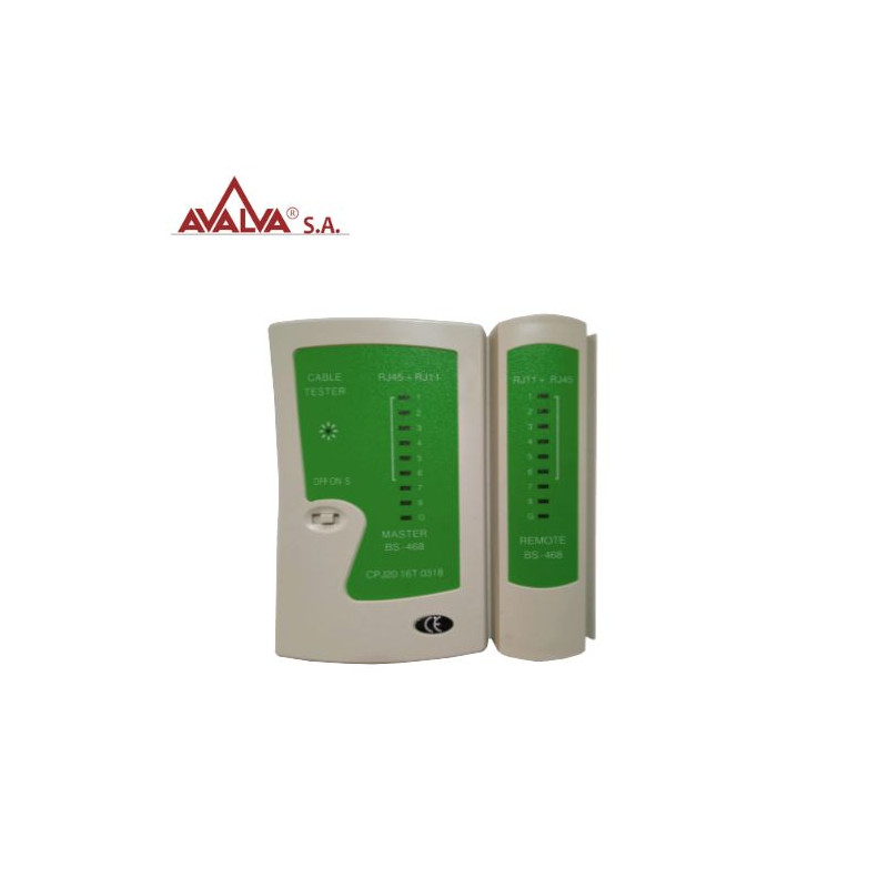Comprobador de cables RJ45/RJ11/RJ12 AVALVA