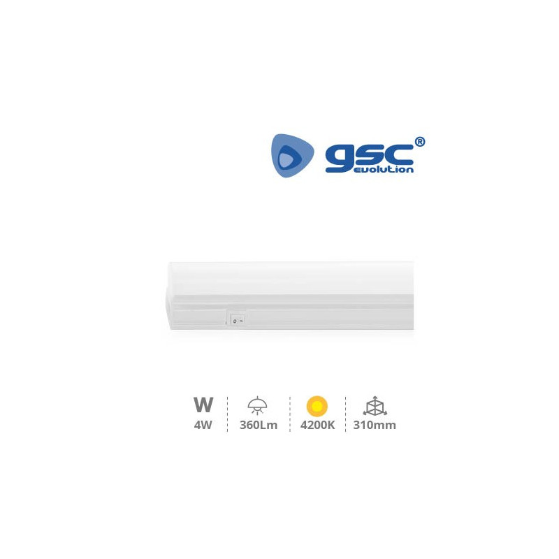 Regleta electronica LED T5 310mm 4w 4200K Dominic GSC UUS