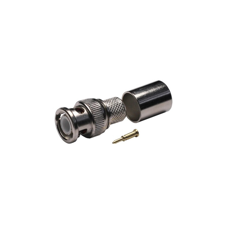 Conector Macho BNC crimp RG11 casquillo suelto AVALVA