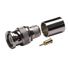 Conector Macho BNC crimp RG213 casquillo suelto AVALVA