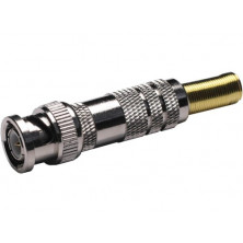 Conector Macho BNC con capuchon y pasaCable metalico AVALVA