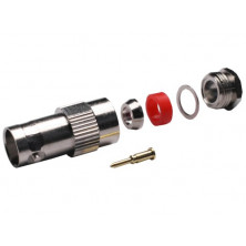 Conector Hembra BNC crimp RG58 casquillo suelto AVALVA