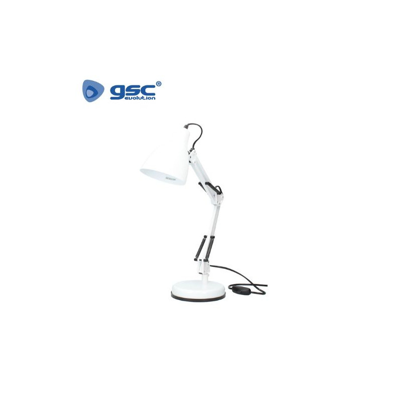 Flexo de sobremesa Fokus E27 25w Blanco 380x500 GSC C1/6