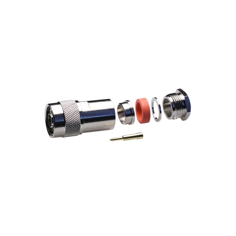 Conector Macho N RG213 con tuerca AVALVA