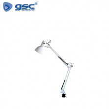 Flexo de sobremesa E27 40w clip Blanco 220x850mm GSC C1/12