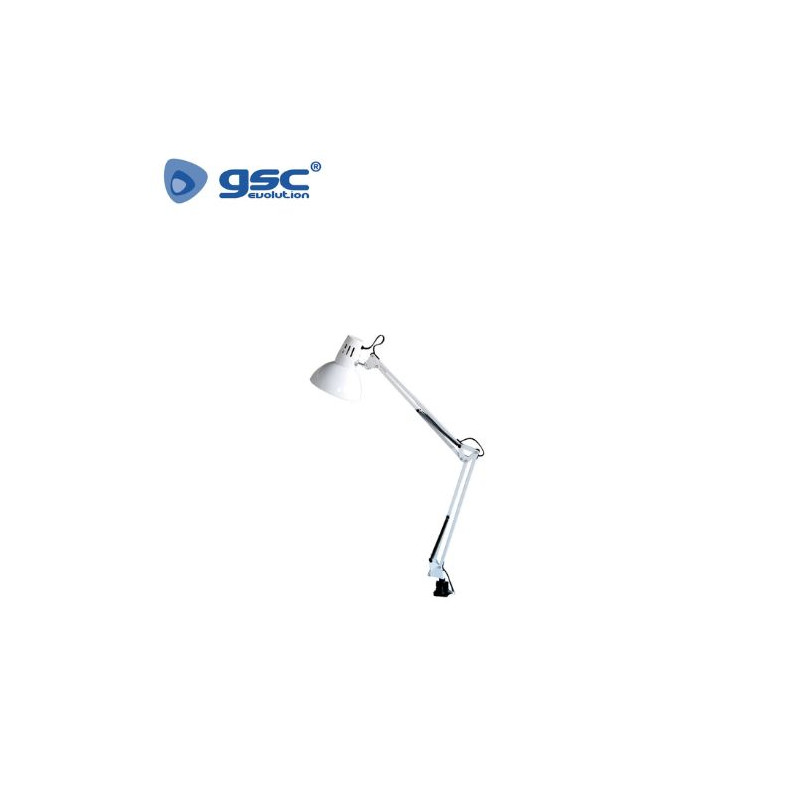 Flexo de sobremesa E27 40w clip Blanco 220x850mm GSC C1/12