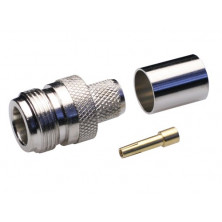 Conector Hembra N RG213 crimpar AVALVA