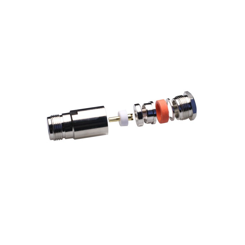 Conector Hembra N RG213 con tuerca AVALVA