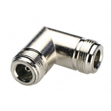Conector N doble hembra acodado AVALVA