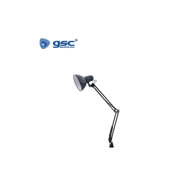 Flexo de sobremesa E27 40w clip Negro 220x850mm GSC C1/12