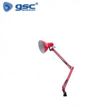 Flexo de sobremesa E27 40w clip Rojo 220x850mm GSC C1/16