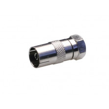 Adaptador F macho-hembra TV AVALVA