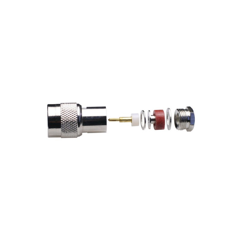 Conector Macho TNC RG58 con tuerca AVALVA
