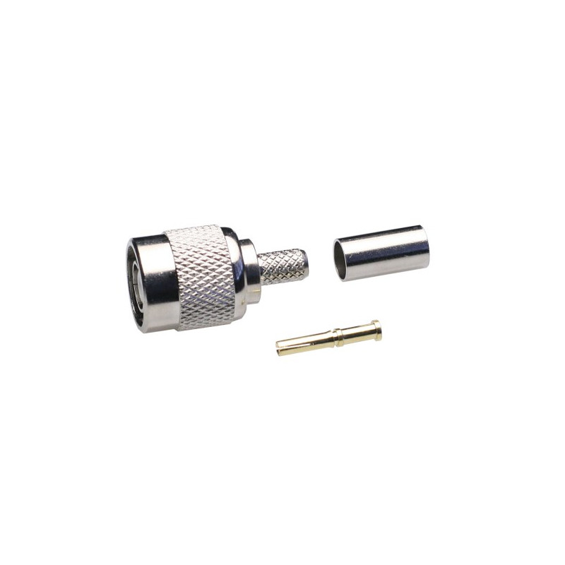 Conector Macho TNC inverso RG58 crimpar AVALVA