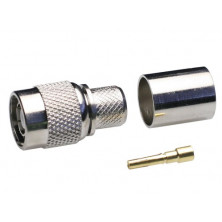 Conector Macho TNC inverso RG213 crimpar AVALVA