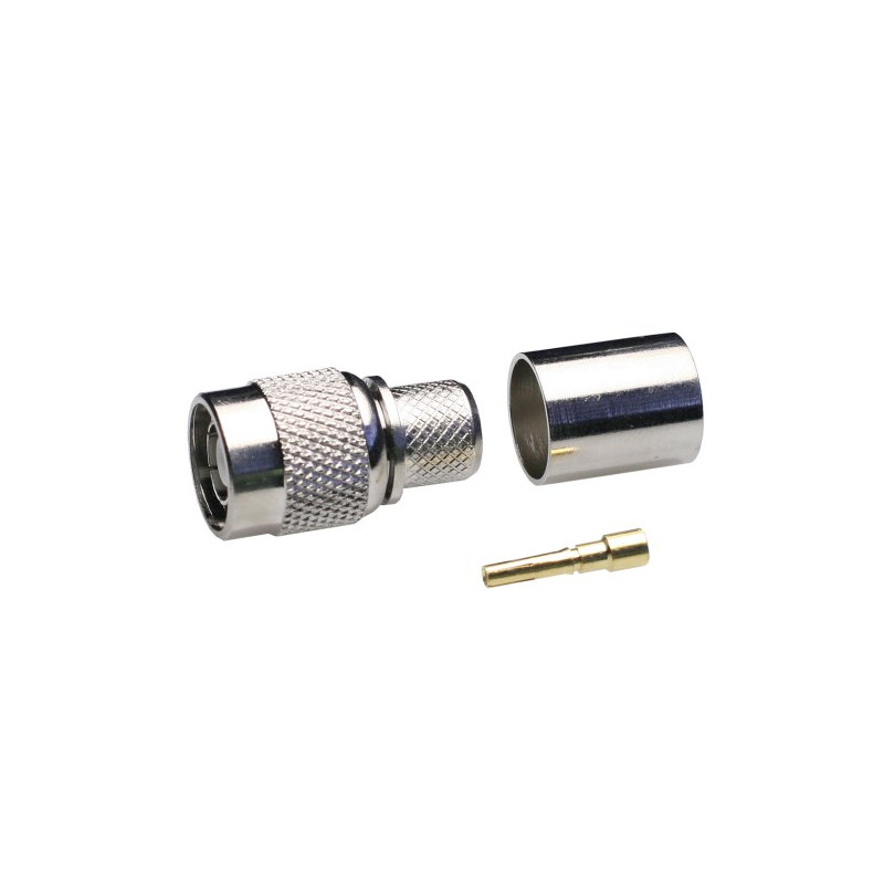 Conector Macho TNC inverso RG213 crimpar AVALVA